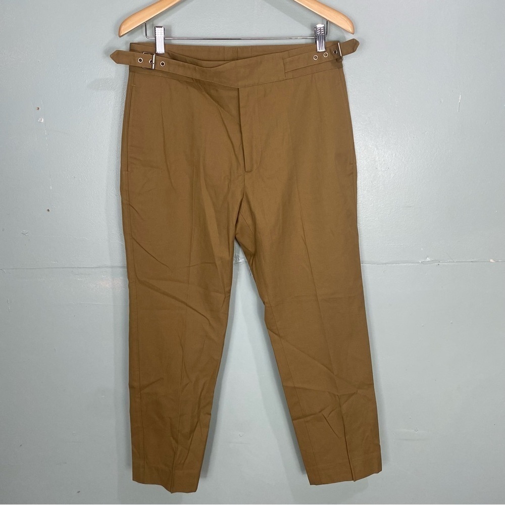 Stella McCartney Tan Camel‎ Side Buckle Pants Sz 12